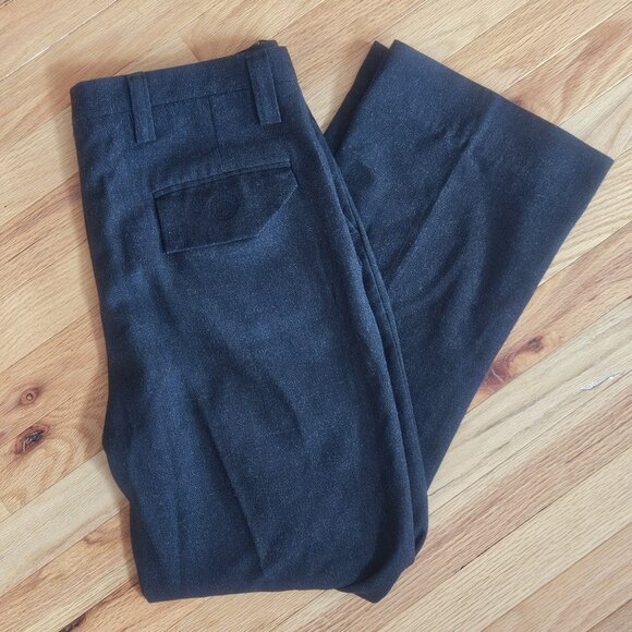 Vintage 1990's Gianni Versace Men's Gray Wool Trouser Pants Medusa Size 34/32 - Picture 1 of 7